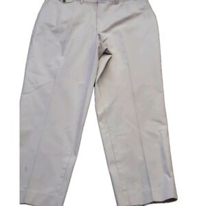 SAVANE Chino Pants Men's Size 40 x 32 Tan Flat Front Flap Pocket Office Church